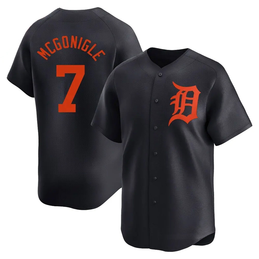 MATTH D.Tigers #7 Kevin McGonigle Player Navy Home Limited Stitched Jerseys