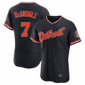 MATTH D.Tigers #7 Kevin McGonigle Player Navy Limited Elite Home Game Stitched Jerseys