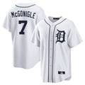 MATTH D.Tigers #7 Kevin McGonigle Player White Home Game Stitched Jerseys