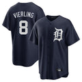 MATTH D.Tigers #8 Matt Vierling Player Navy Game Home Stitched Jerseys