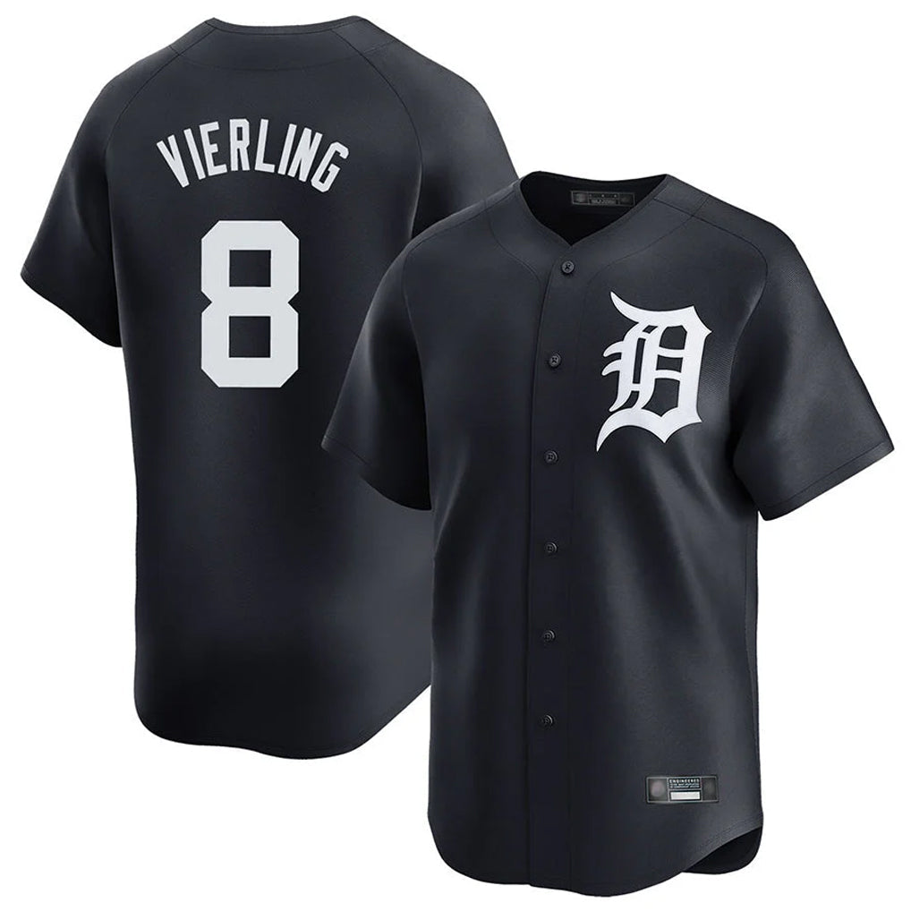 MATTH D.Tigers #8 Matt Vierling Player Navy Home Limited Game Stitched Jerseys