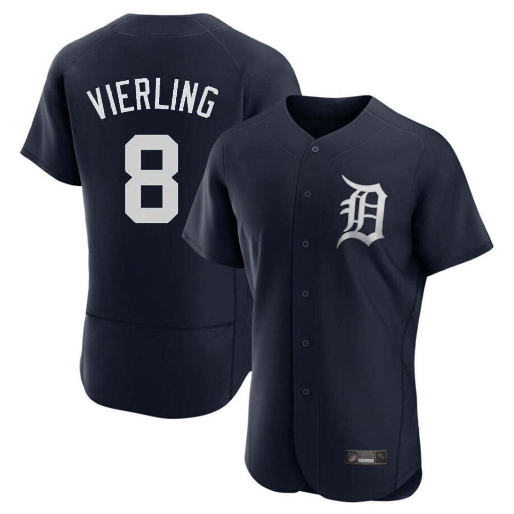 MATTH D.Tigers #8 Matt Vierling Player Navy Limited Elite Home Stitched Jerseys