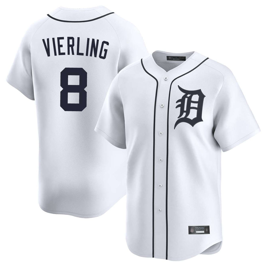 MATTH D.Tigers #8 Matt Vierling Player White Home Limited Stitched Jerseys