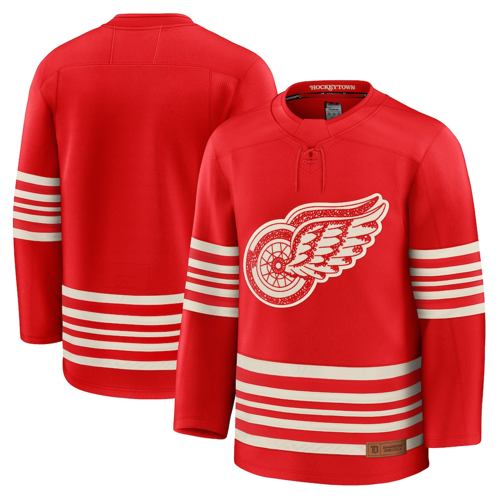 MATTH D.Red wings Red Centennial Premium Jerseys