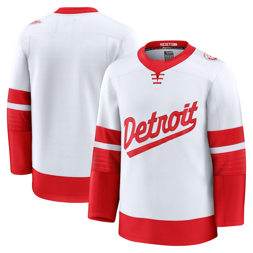 MATTH D.Red wings White 2025 Stadium Series Premium Jerseys