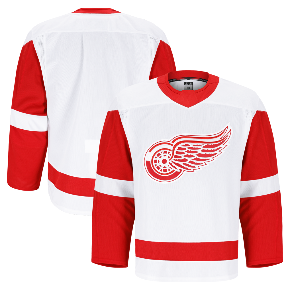 MATTH D.Red wings White Away Authentic Pro Jerseys