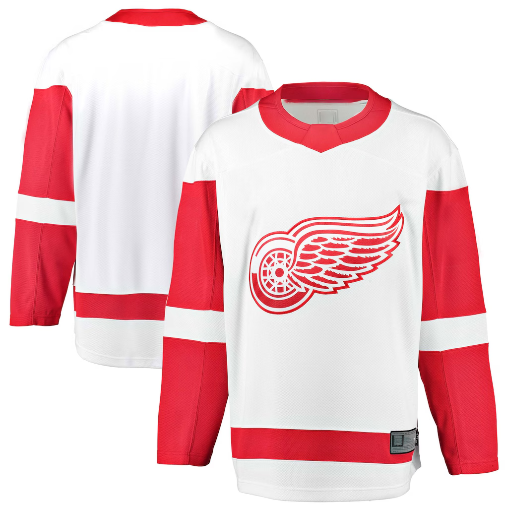 MATTH D.Red wings White Breakaway Away Jerseys