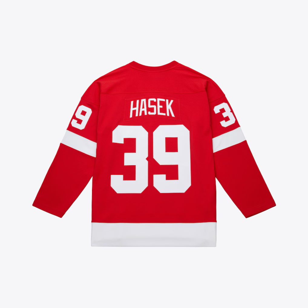 MATTH D.Red wings #39 Dominik Hasek Mitchell & Ness Red 2007-08 Power Play Jerseys