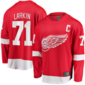 MATTH D.Red wings #71 Dylan Larkin Branded Red Captain Home Breakaway Jerseys