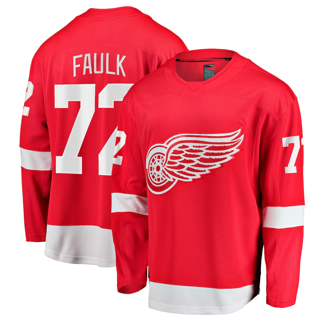 MATTH D.Red wings #72 Justin Faulk Red Home Breakaway Jerseys