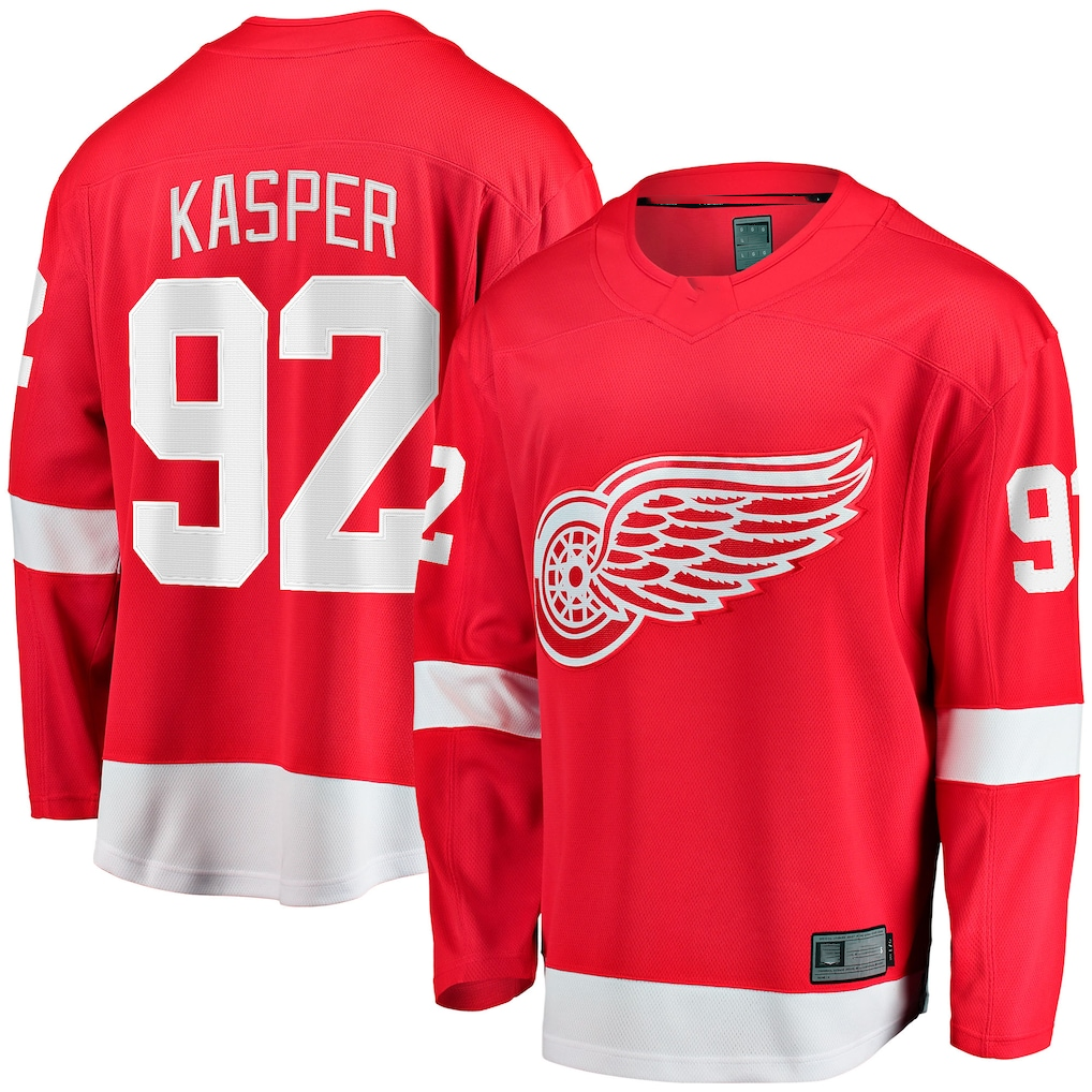 MATTH D.Red wings #92 Marco Kasper Red Home Breakaway Jerseys