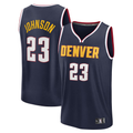 MATTH D.Nuggets #23 Cameron Johnson Navy Fast Break Replica Jerseys - Icon Edition