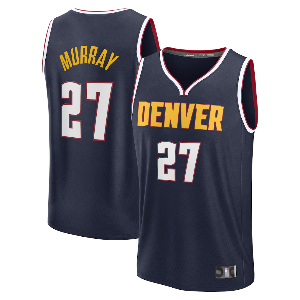 MATTH D.Nuggets #27 Jamal Murray Navy Fast Break Replica Player Jerseys - Icon Edition