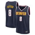 MATTH D.Nuggets #8 Peyton Watson Navy Fast Break Replica Player Jerseys - Icon Edition