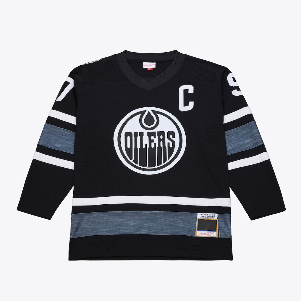 MATTH E.Oilers Connor McDavid Mitchell & Ness Black 2019 All-Star Game Power Play Jerseys