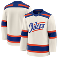 MATTH E.Oilers Light Beige Alternate Premium Jerseys