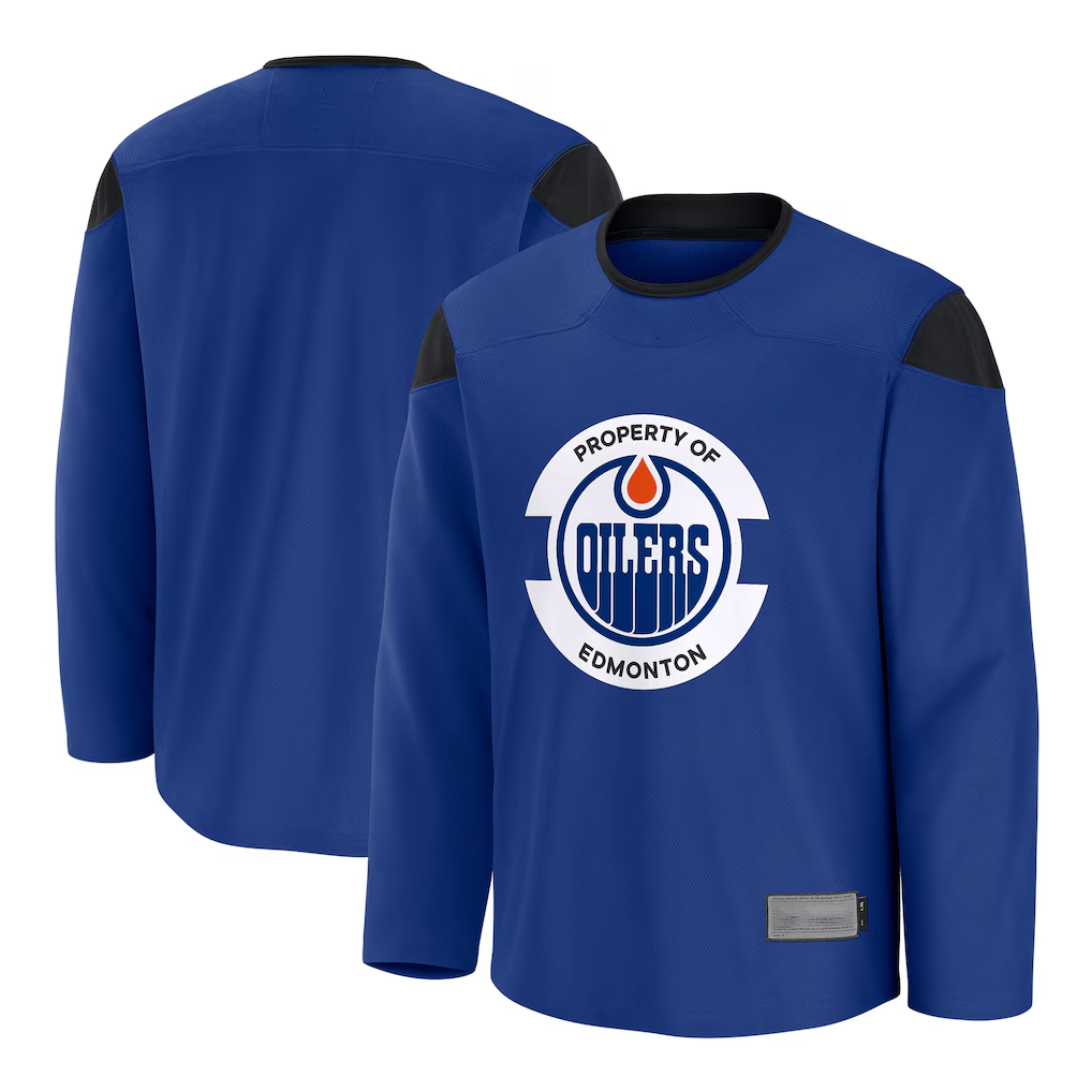 MATTH E.Oilers Royal Practice Jerseys