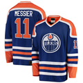 MATTH E.Oilers #11 Mark Messier Blue Premier Breakaway Retired Player Jerseys