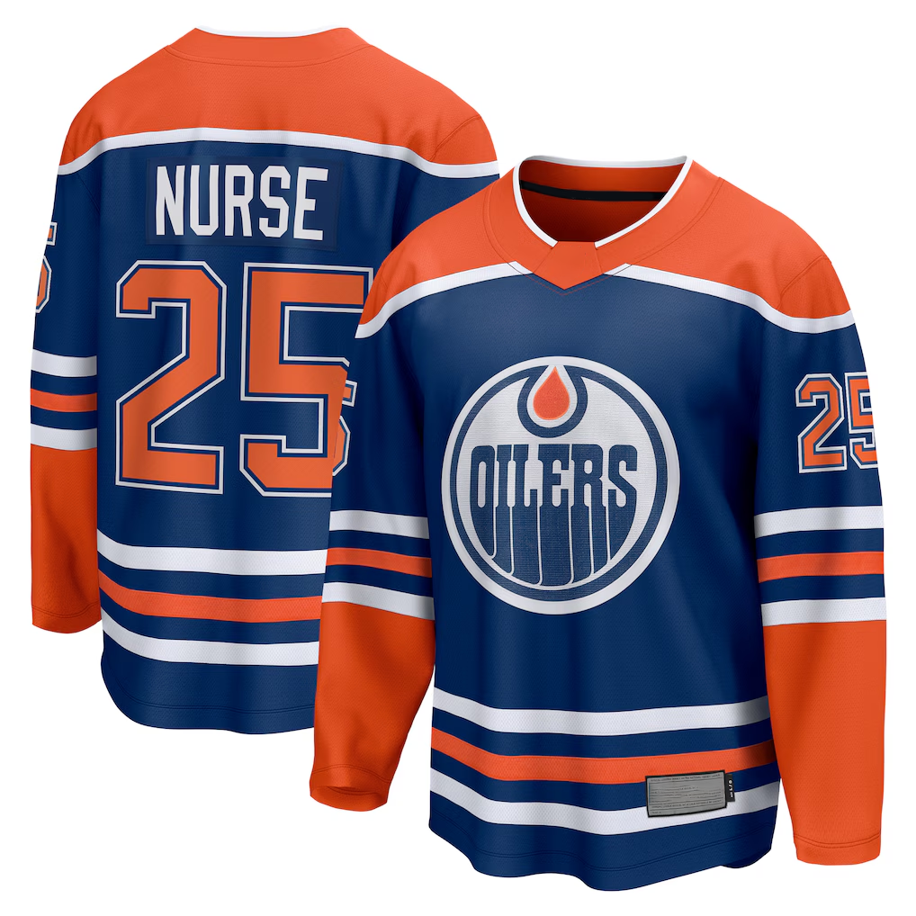 MATTH E.Oilers #25 Darnell Nurse Royal Home Breakaway Player Jerseys