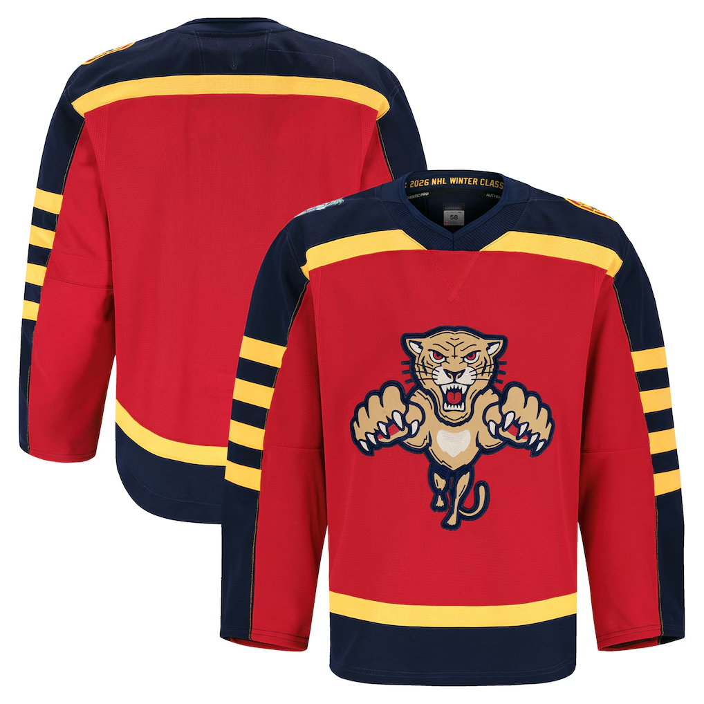 MATTH F.Panthers Red 2026 Winter Classic Authentic Pro Jerseys