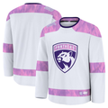 MATTH F.Panthers White 2024 Hockey Fights Cancer Practice Jerseys