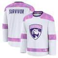 MATTH F.Panthers White Hockey Fights Cancer Survivor Practice Jerseys