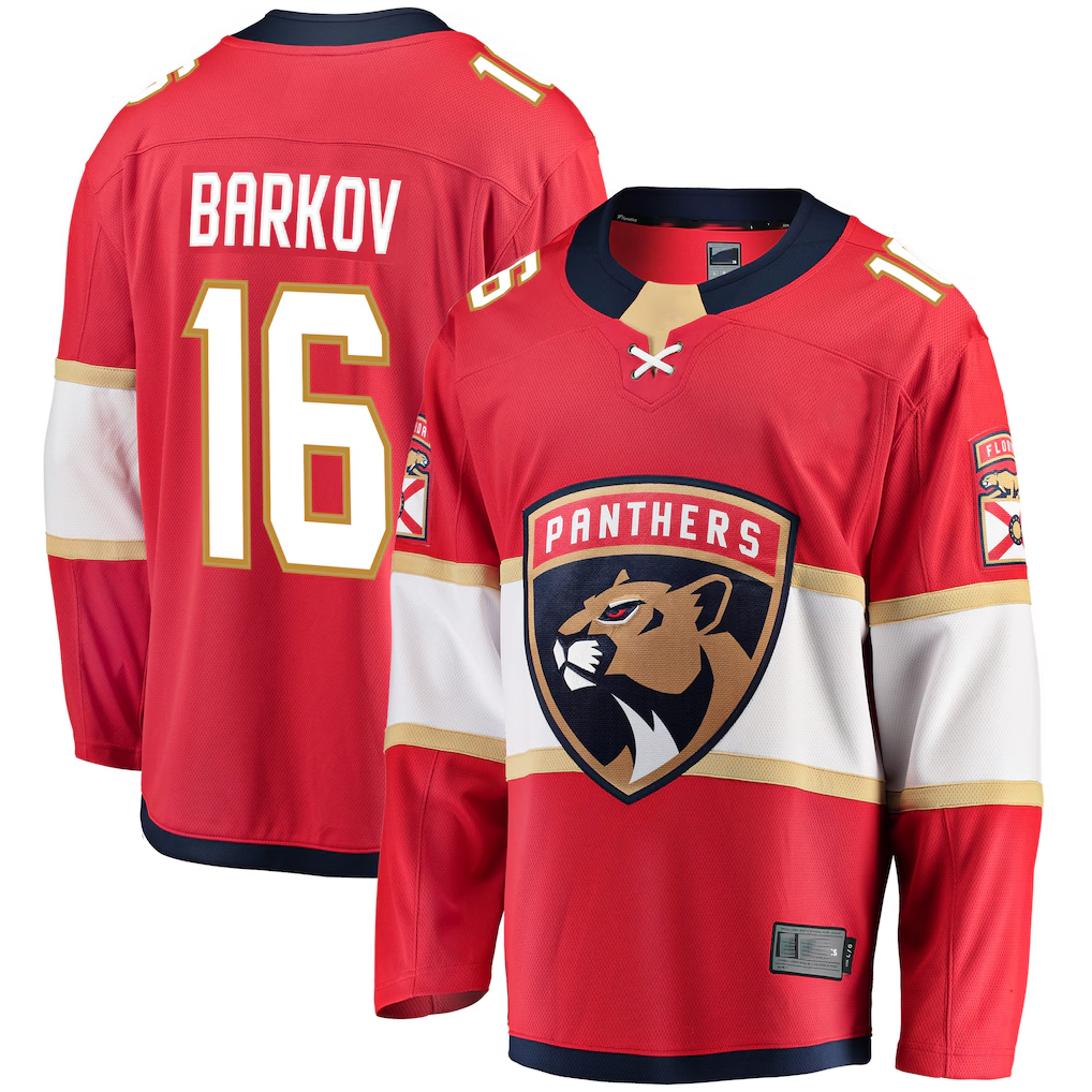 MATTH F.Panthers #16 Aleksander Barkov Red Breakaway Jerseys