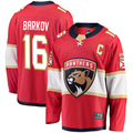 MATTH F.Panthers #16 Aleksander Barkov Red Captain Patch Home Breakaway Jerseys
