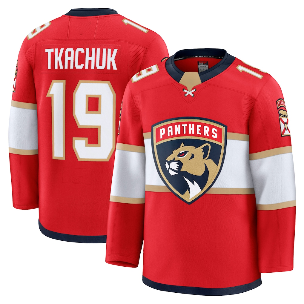 MATTH F.Panthers #19 Matthew Tkachuk Red Home Premium Jerseys