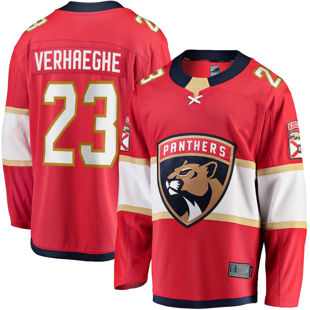 MATTH F.Panthers #23 Carter Verhaeghe Red Home Breakaway Jerseys