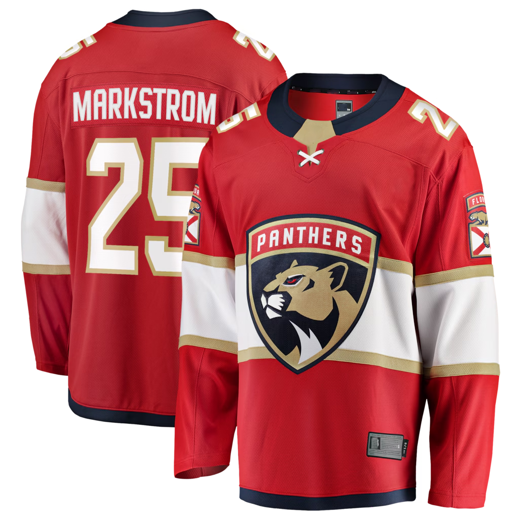 MATTH F.Panthers #29 Jacob Markstrom Red Home Breakaway Jerseys