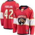 MATTH F.Panthers #42 Gustav Forsling Red Home Breakaway Player Jerseys