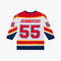 MATTH F.Panthers #55 Ed Jovanovski Mitchell & Ness White 1996 Power Play Jerseys