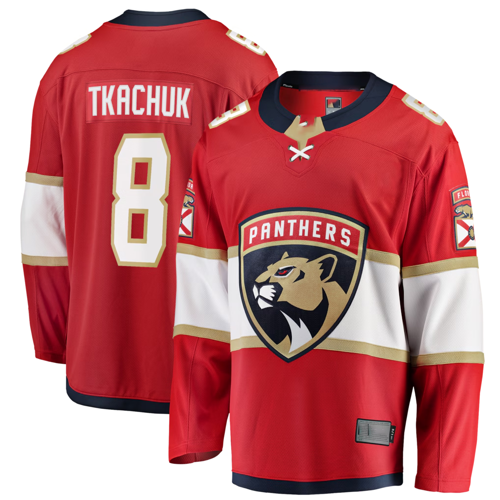 MATTH F.Panthers #8 Brady Tkachuk Red Home Breakaway Jerseys
