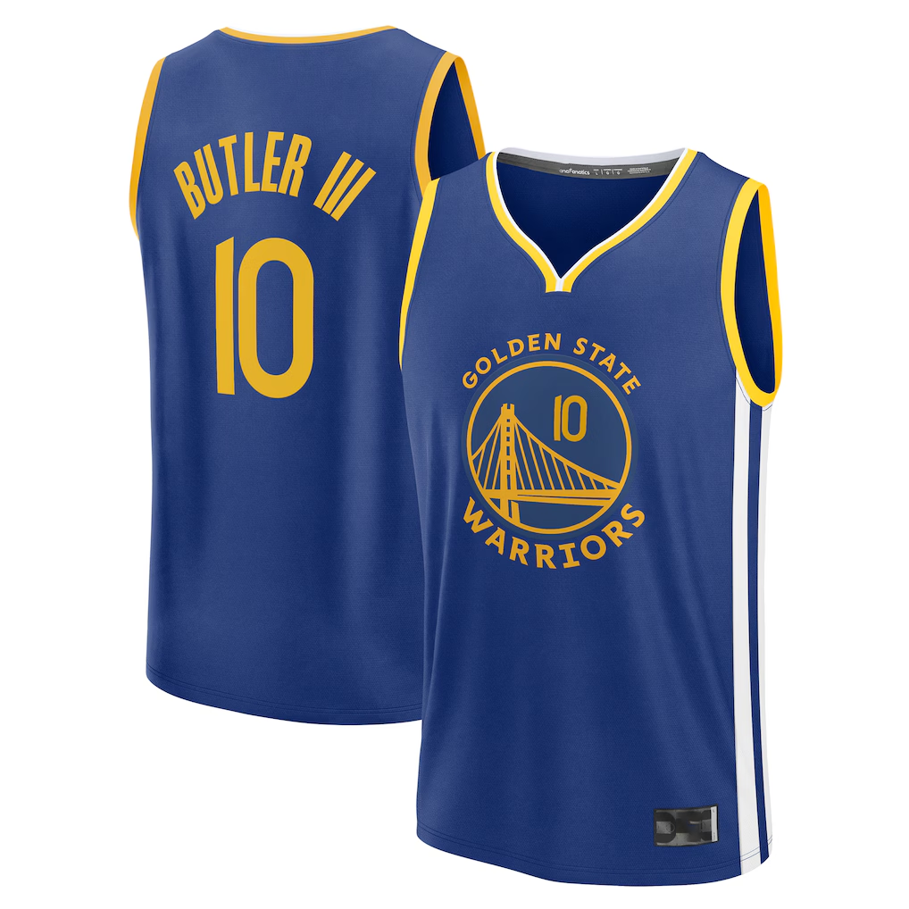 MATTH G.State Warriors #10 Jimmy Butler III Royal Fast Break Replica Player Jerseys - Icon Edition