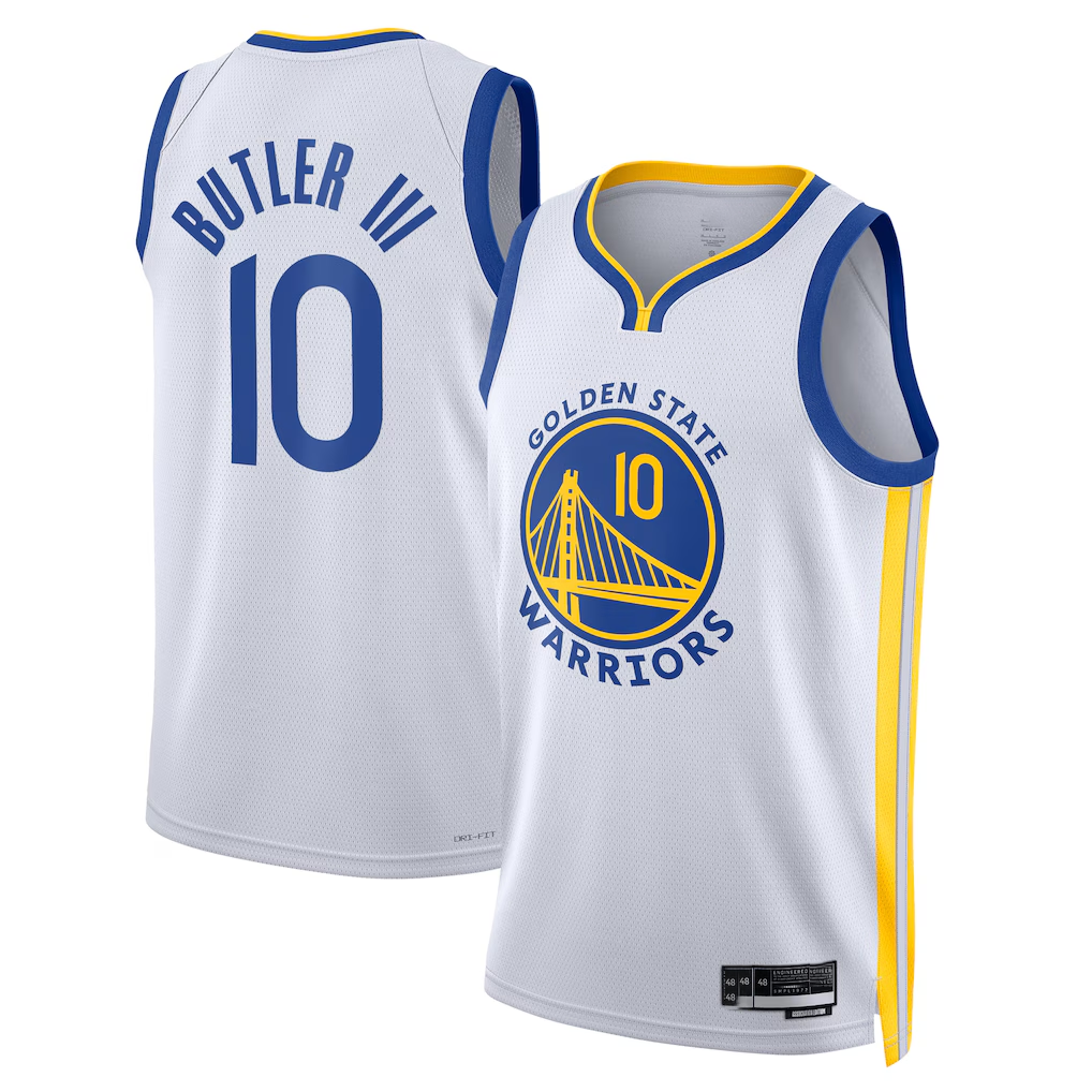 MATTH G.State Warriors #10 Jimmy Butler III White Swingman Jerseys - Association Edition