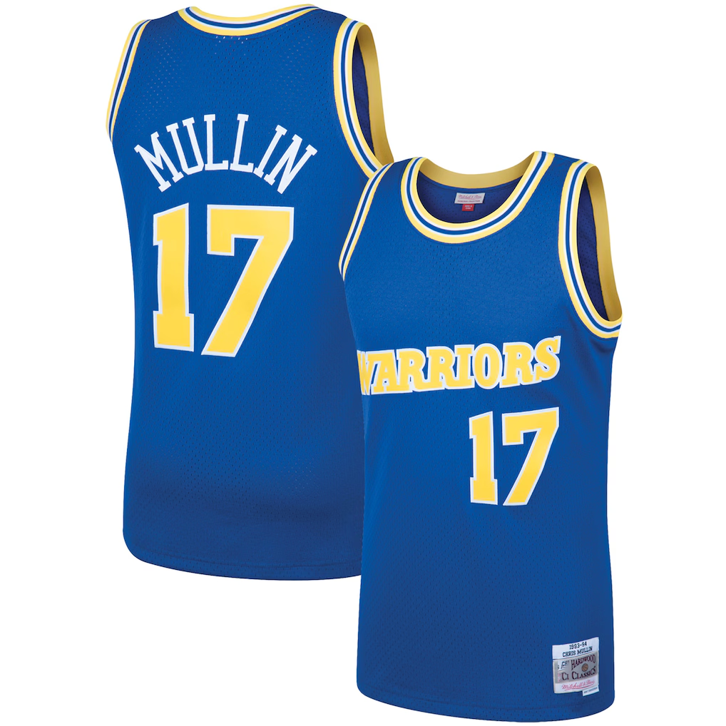 MATTH G.State Warriors #17 Chris Mullin Mitchell & Ness Royal 199394 Hardwood Classics Swingman Jerseys