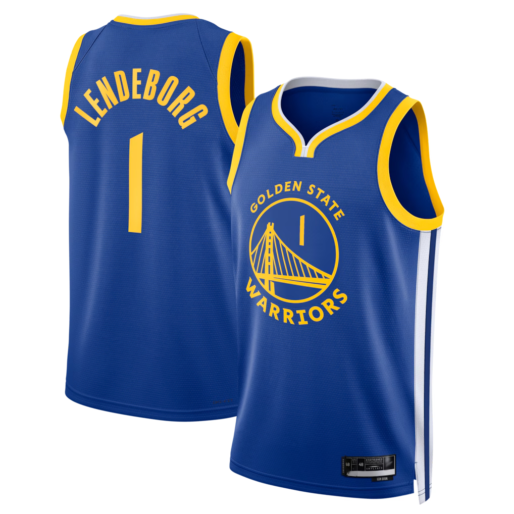 MATTH G.State Warriors #1 Yaxel Lendeborg Royal Swingman Jerseys - Icon Edition