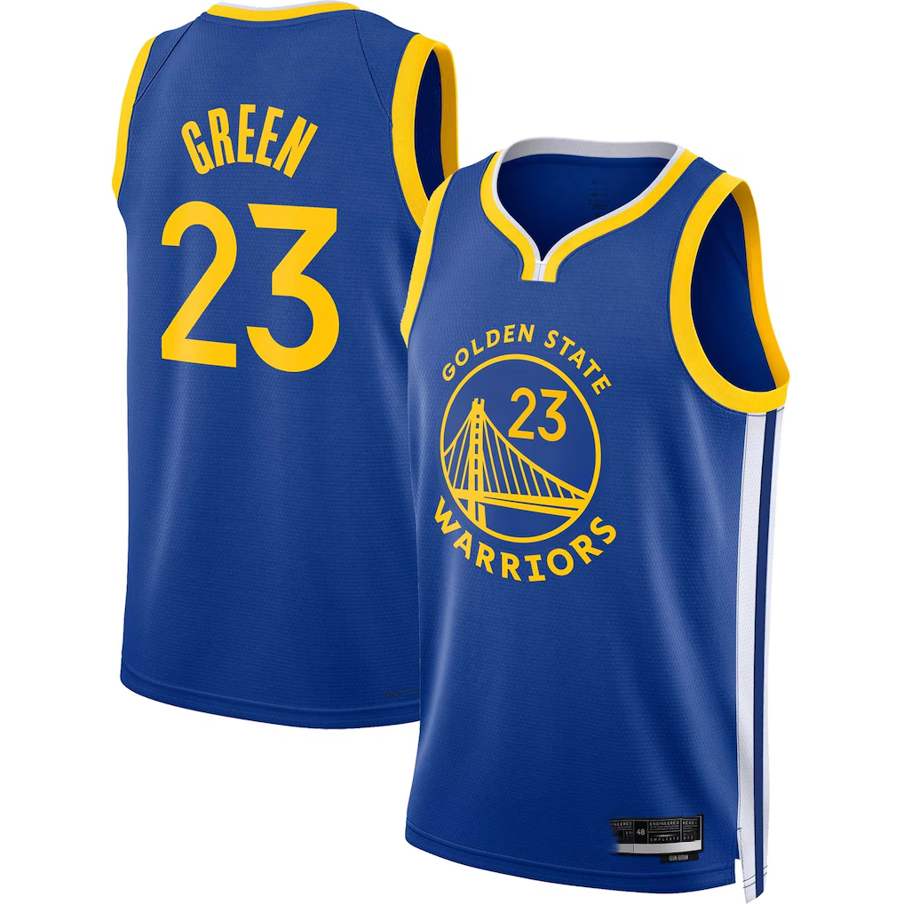 MATTH G.State Warriors #23 Draymond Green Royal Swingman Jerseys - Icon Edition