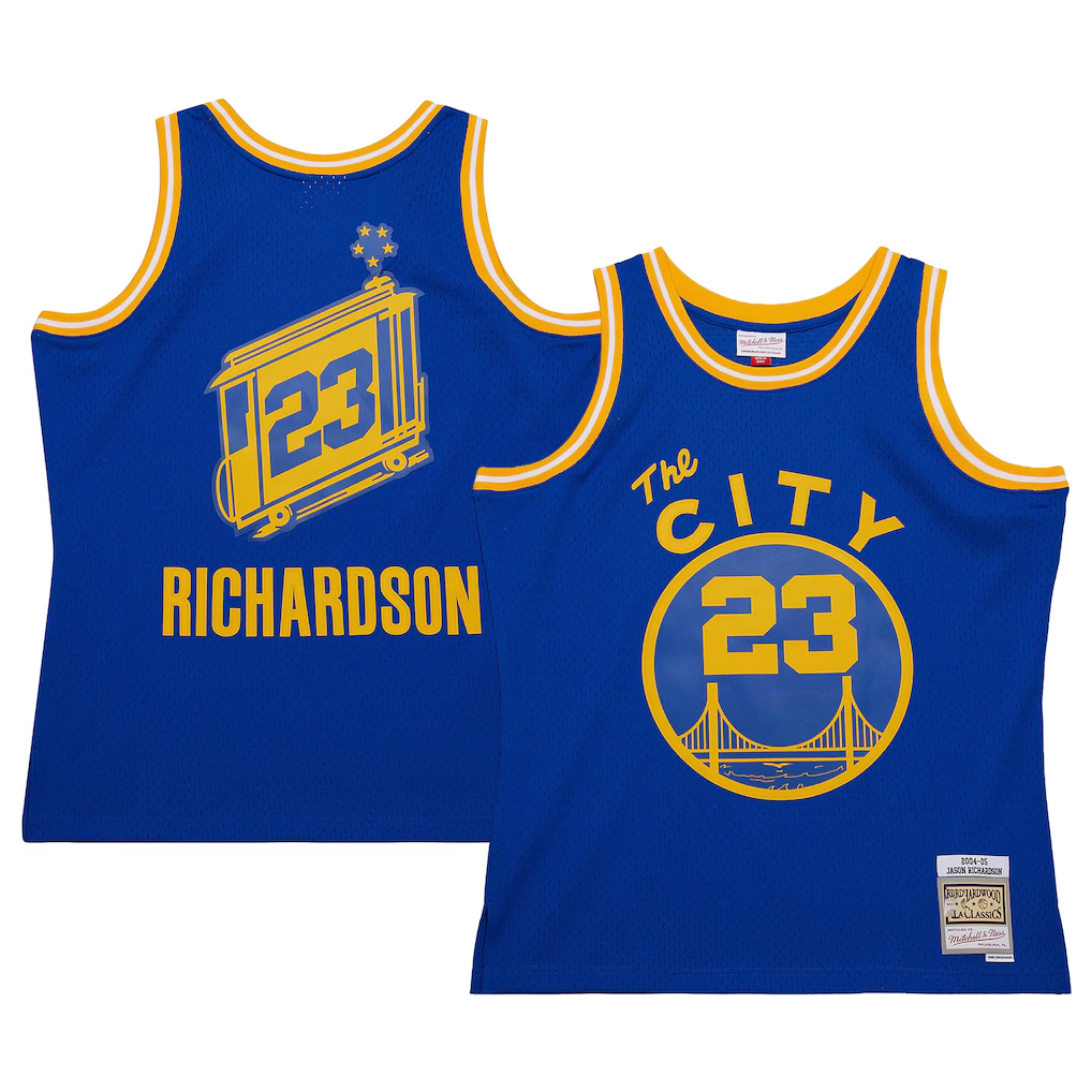 MATTH G.State Warriors #23 Jason Richardson Mitchell & Ness Royal 200405 Hardwood Classics Swingman Jerseys