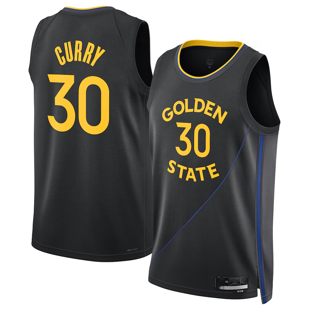 MATTH G.State Warriors #30 Stephen Curry Black 202425 Swingman Jerseys - Statement Edition