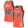 MATTH G.State Warriors #30 Stephen Curry Mitchell & Ness Orange Hardwood Classics Swingman Jerseys