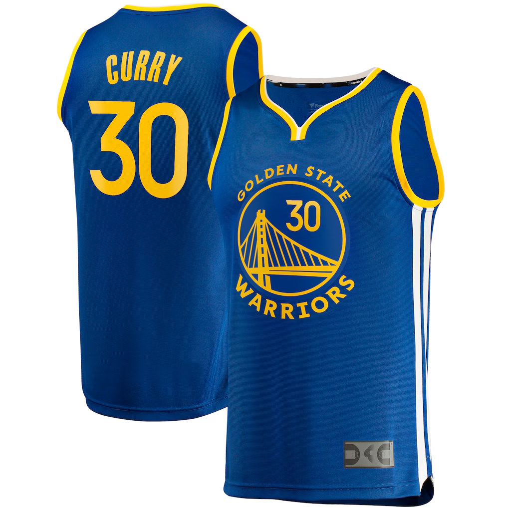 MATTH G.State Warriors #30 Stephen Curry Royal Big & Tall Fast Break Player Jerseys - Icon Edition