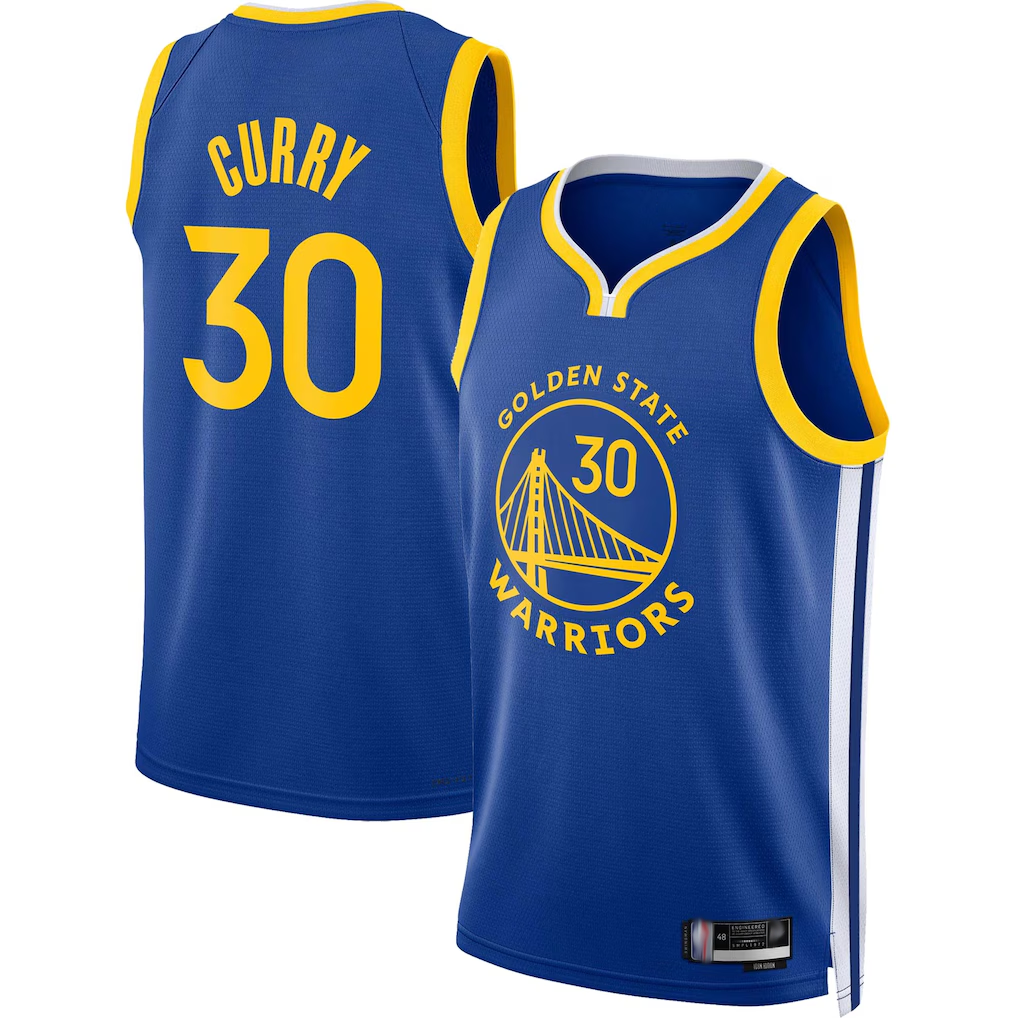 MATTH G.State Warriors #30 Stephen Curry Royal Swingman Jerseys - Icon Edition
