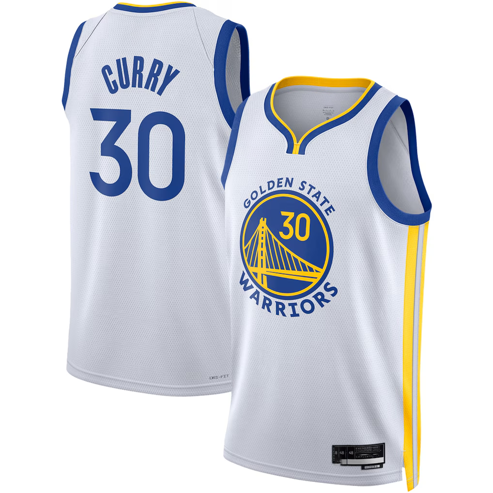 MATTH G.State Warriors #30 Stephen Curry White Swingman Jerseys - Association Edition