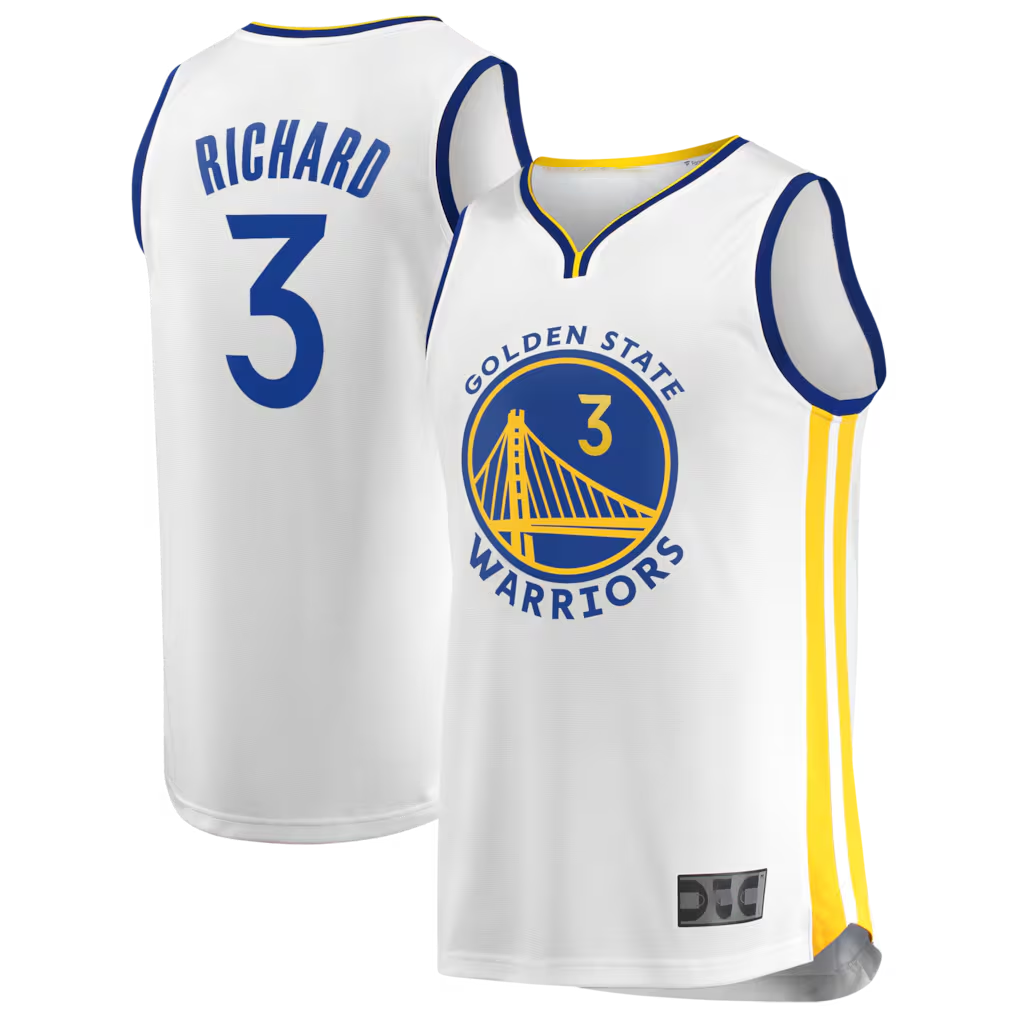 MATTH G.State Warriors #3 Will Richard White Fast Break Replica Player Jerseys - Association Edition