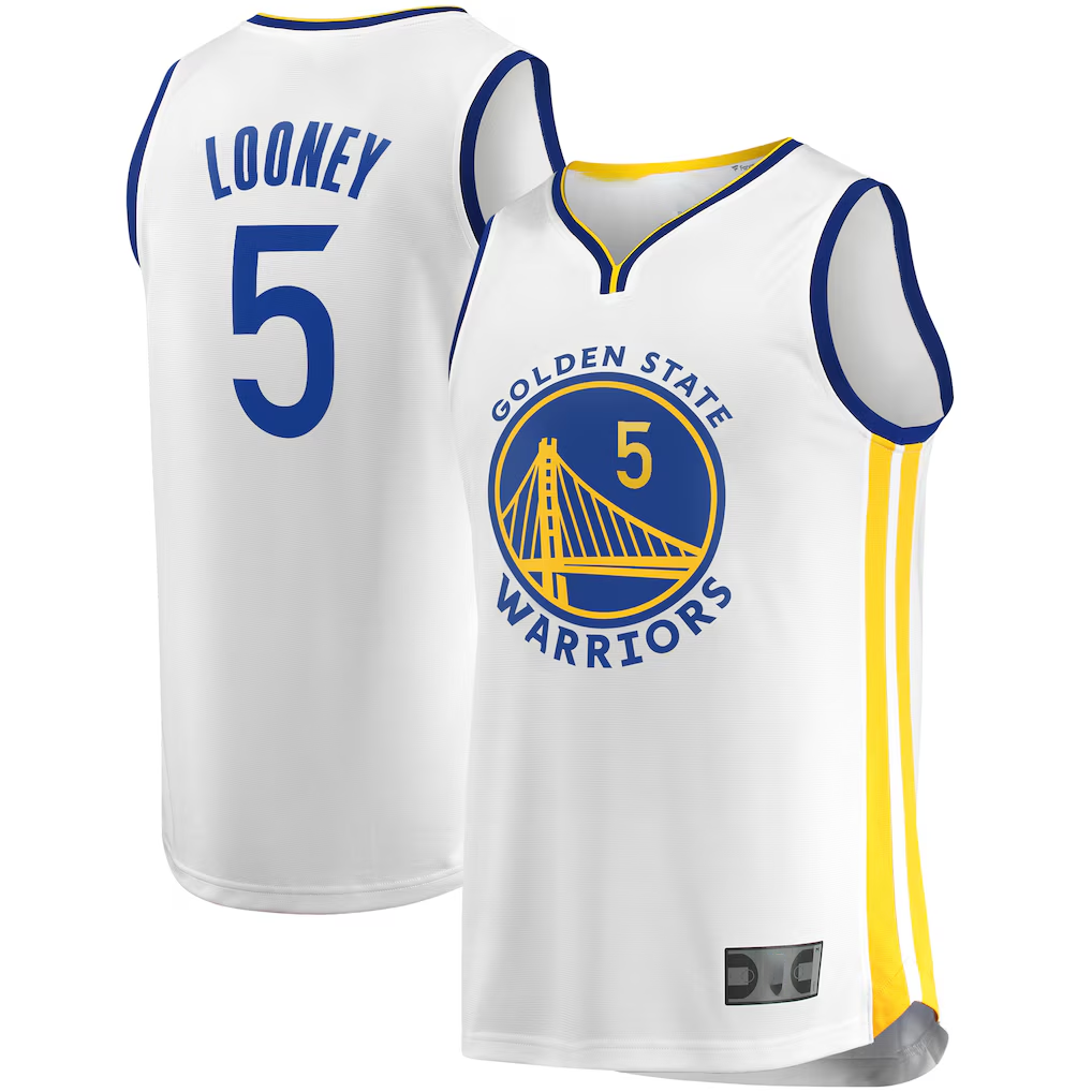 MATTH G.State Warriors #5 Kevon Looney White Fast Break Player Replica Jerseys - Association Edition