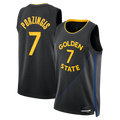 MATTH G.State Warriors #7 Kristaps Porzi??is Black Swingman Jerseys - Statement Edition