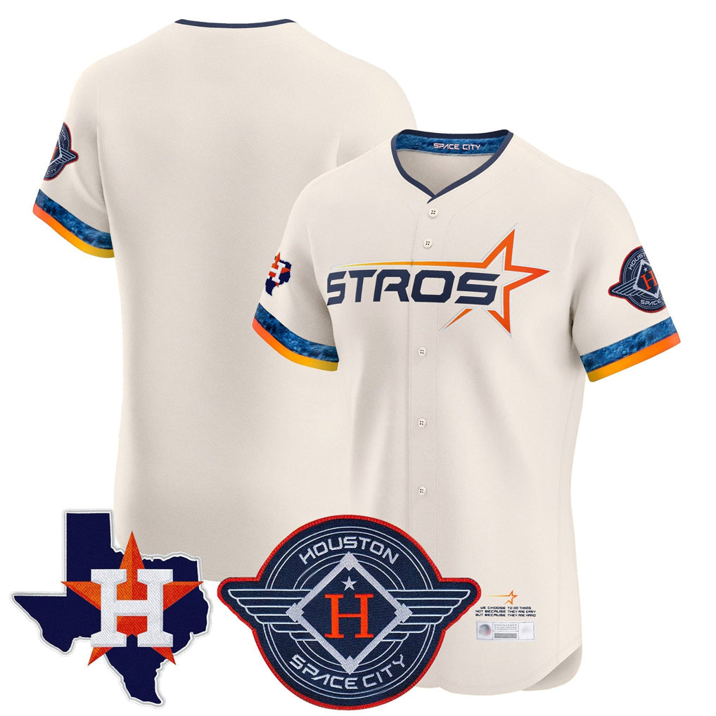 MATTH H.Astros Cream City Connect Texas Patch Vapor Premier Blank Player Limited Elite Home Stitched Jerseys