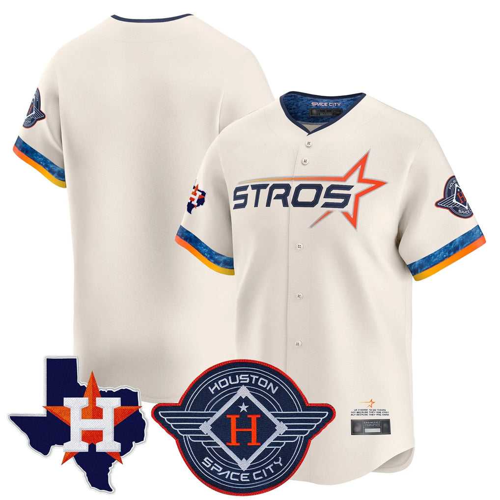 MATTH H.Astros Cream City Connect Texas Patch Vapor Premier Blank Player Limited Home Stitched Jerseys